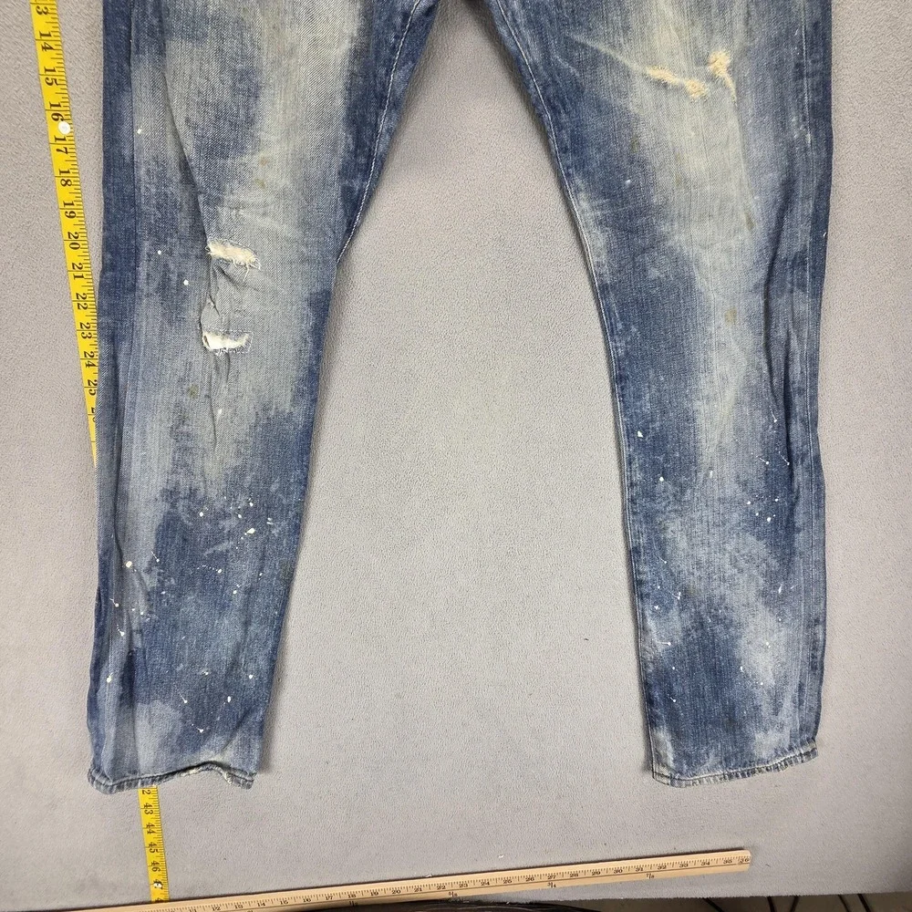 Polo Ralph Lauren Jeans Mens 32x32 Blue Selvedge Slim Straight Zip Fly
